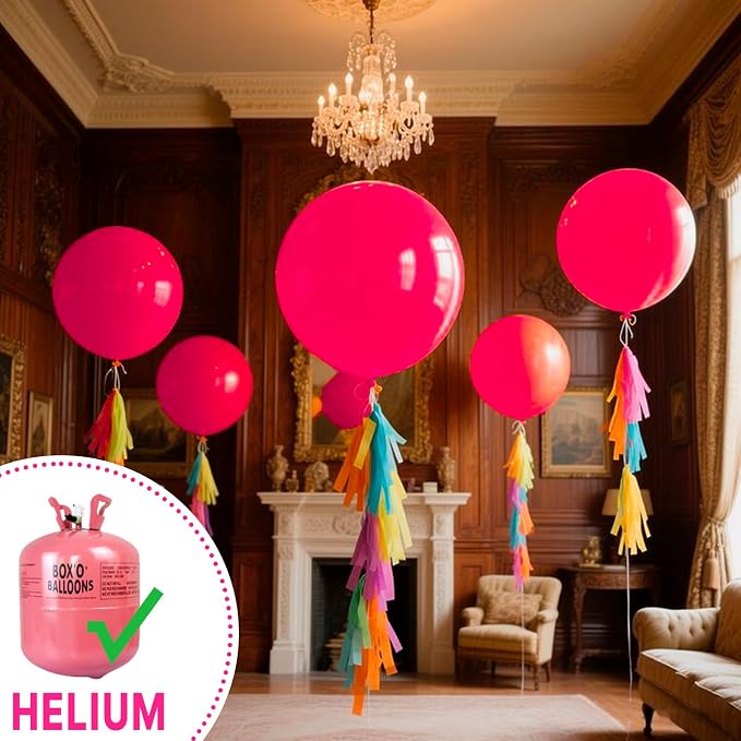 PartyWoo Hot Pink Balloons 20pcs Magenta Fuchsia Color 18 Inch | Balloons - Image 4