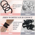 JIIRS 10PCS Boho Hair Ties,Elastic Bracelets,Elastic Hair Ties, Hair Bands For Ponytails,Ponytail Holder for Thick or Thin Hair,Boho Hair Bracelets No-Damage For Daily Life, Sport, Working(Set3)