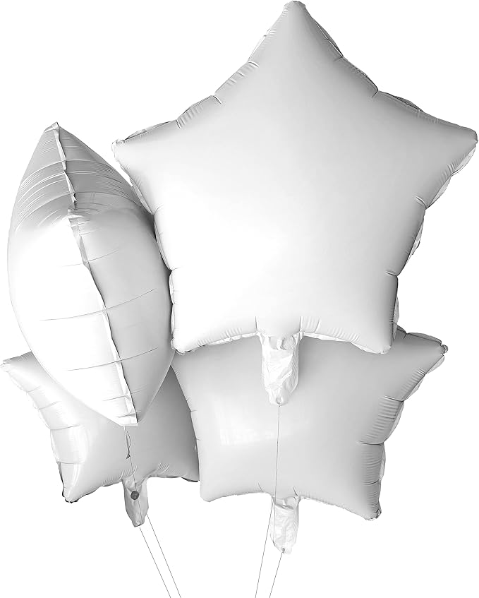 white Star Shape Foil Balloon - Image 3