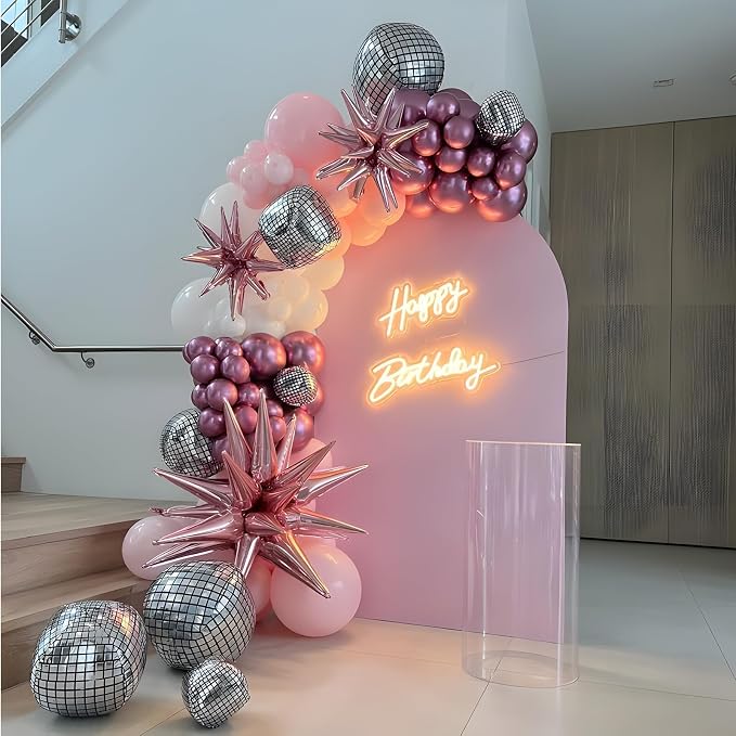 12Pcs Disco Ball Balloons, Metallic Silver Disco Balloon - Image 6