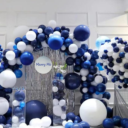 134Pcs Navy Blue Balloons Different Sizes 5 10 12 18 Inch Navy blue Latex - Image 6