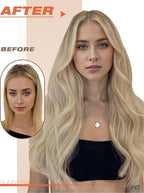 Sunny Hair Tape in Hair Extensions Real Human Hair Invisible Remy Hair Extensions Tape ins for Women Ash Blonde Root to Platinum Blonde Balayage 20 inch 20Pcs 50G