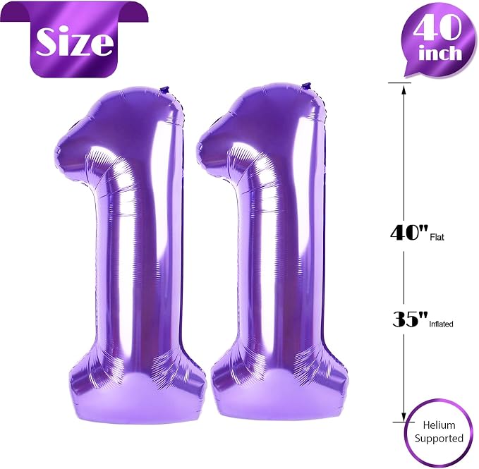 Purple 11 Balloon - Image 5