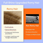 Full Shine Human Hair Extensions Clip ins Balayage Blonde 22 Inch Human Hair Clip in Extensions Golden Brown Ombre Remy Hair Extensions for Fine Hair 7 Pcs 120 G