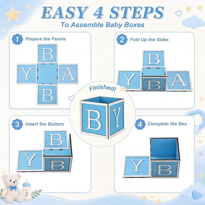 4 Sets Baby Shower Hot Air Balloon Tables Centerpieces - Image 3