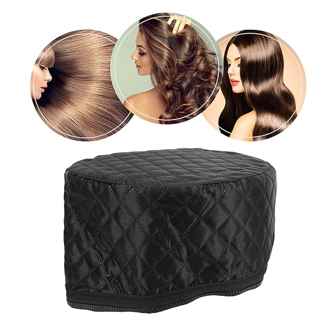 BRRNOO Heat Cap Deep Conditioning Thermal Hair Heating Cap 10 Temperature Settings 3 Timer Modes Water Proof Electric Heating Cap for Damaged Hair Restoration Composite Fabric PVC (US Plug 110V)