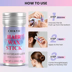 CHIKYO Hair Wax Stick, Edge Control Stick for Baby Hair, Slick Back Hair Brush, Flyaway Control, Edge Brush, Rat Tail Comb, Finishing & Coloring & Cleaning Styling Tools Set for Women, Men, Kids(6PCS)