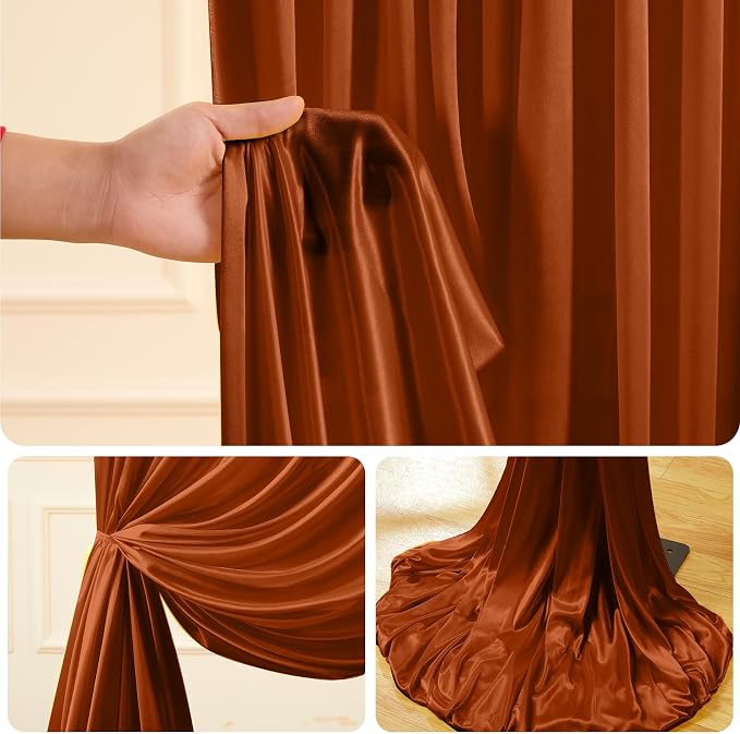 10x10 ft Terracotta Glitter Backdrop Curtain - Image 8
