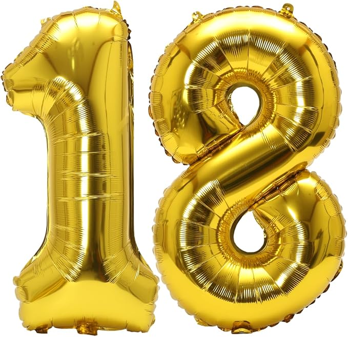 Number 18 Balloon Foil Mylar Balloons by YPSelected