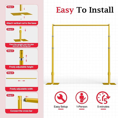EMART 10x10ft Heavy Duty Backdrop Stand Frame - Image 6