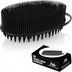 Scalp Massager Shampoo Brush Silicone - Hair Scrubber Shower Tool - Avilana Scalp Exfoliator Head Massage Brush - Gentle Daily Cleansing All Hair Types - Gift Women Men