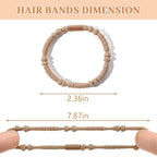 25 PCS Bohemian Hair Accessories: Lightweight Ponytail Holders in 5 Styles, 2.36" No Damage Hair Ties for Thick or Thin Hair