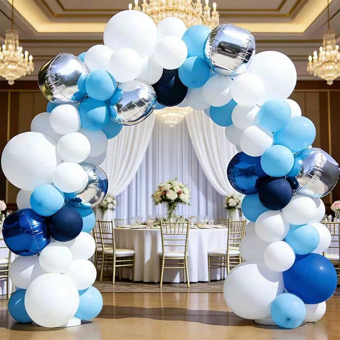 White Balloons 125 pcs Different Sizes Pack of 18 12 10 5 Inch Latex White - Image 9