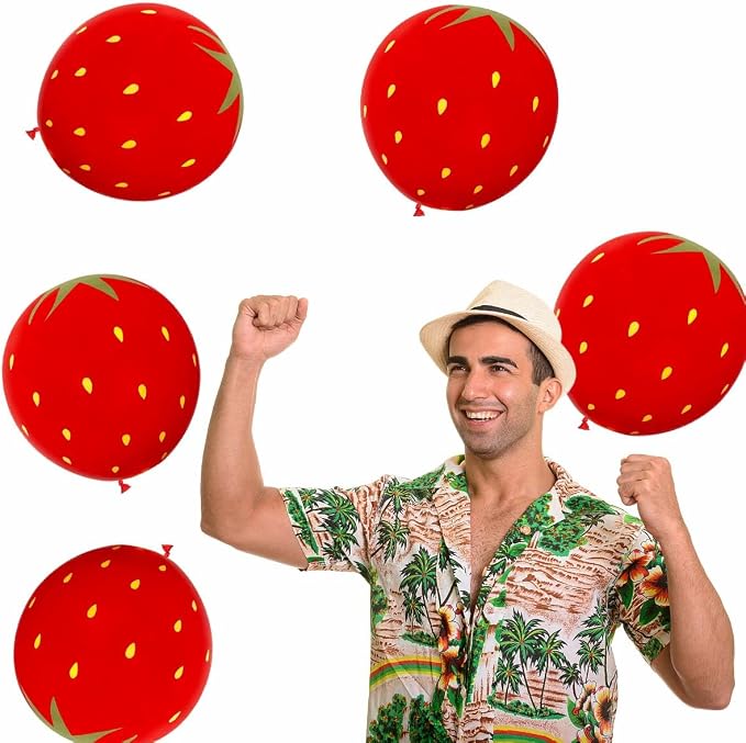 Strawberry Balloons Fruit Balloons Red Balloon Fruit Themed Balloon Party - Image 7