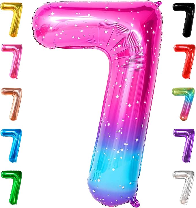 KatchOn, Rainbow Number 7 Balloon by KatchOn
