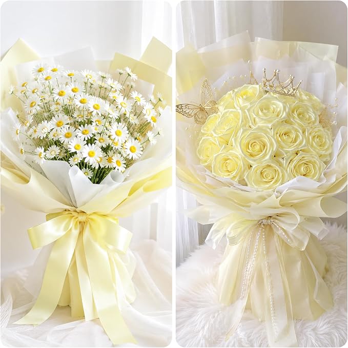KINGLAKE Light Yellow Satin Ribbon - Image 5