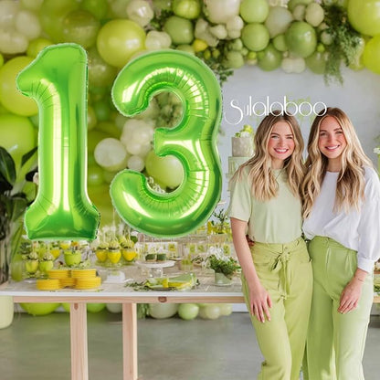 40 Inch Green Number 13 Balloon Lime Big Large Helium Number 0-9 | Giant - Image 3