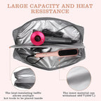 Large Hot Hair Tools Organizer Bag Portable Travel Heat Resistant Storage Case Pouch for Curling Irons, Flat Irons, Hair Straighteners and Styling Tools(17.7" x 3.9")