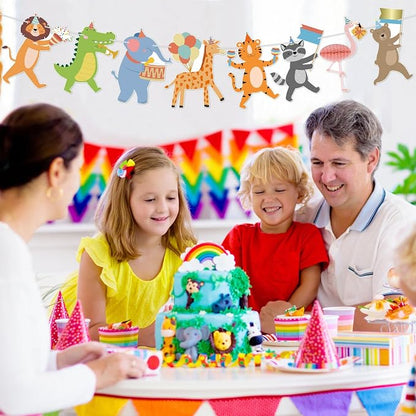 Hooqict Party Animal Banner Animal Birthday Party Decorations Happy Birthday - Image 8