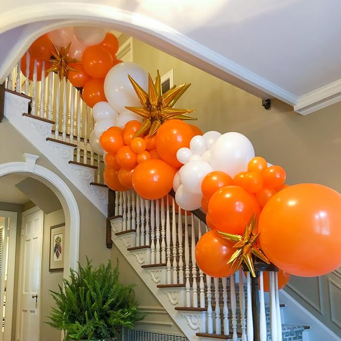 Voircoloria 90pcs Orange Balloons Garland Arch Kit, 18 12 10 5 Inch | - Image 4