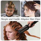 choicbaby 120pcs Double Prong Curl Clips, 1.8' Stainless Steel Hair Clips for Hair Bow, Great Pin Curl Clip, Hair Salon Barber (Black, 1.8 inches, 4.5 cm)