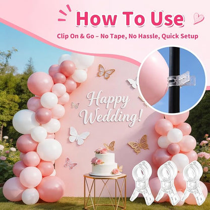 10 Pack Balloon Arch Clips, 3.5'' Large Plastic Clips Supplies - Image 2