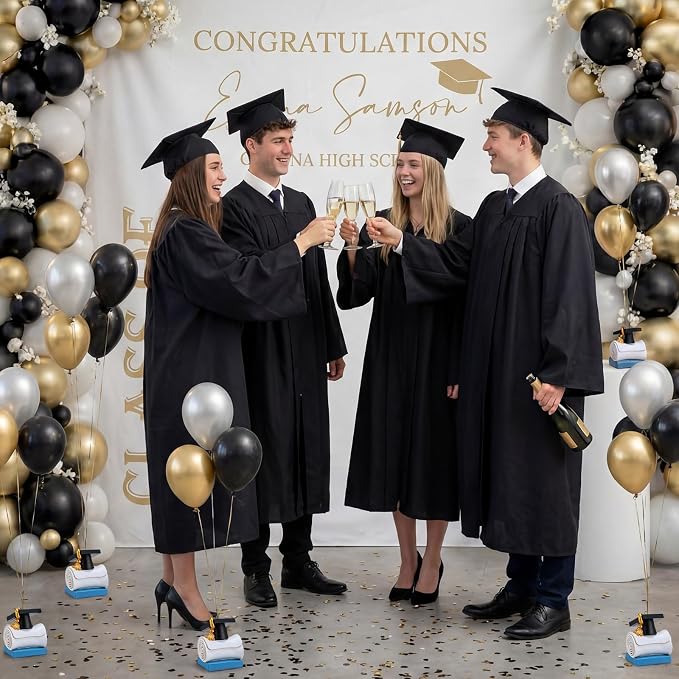 Cinnvoice Graduation Balloon Weights pack of 6 Resin Grad Cap Balloon Holder - Image 5