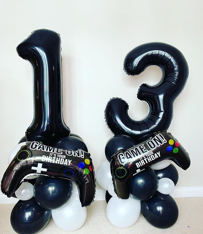 40 Inch Black 13 Number Balloons Giant Jumbo Huge 13 or 31 Foil Mylar Helium - Image 4