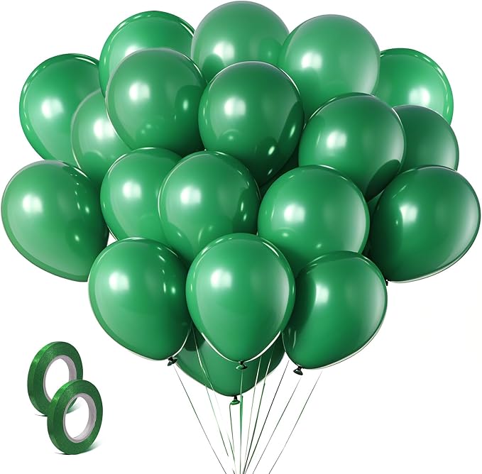 Green Balloons Green Birthday Decorations 160 Pack 5 inch Round Party Balloons by BOMSI