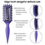 Curly Hair Brush Candybrush Curl Defining Brush for Detangling Shaping and Defining Curls for Women, Men, Wet & Dry Hair (Purple)