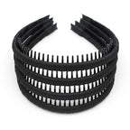 black women's headbands fashion hair accessories tooth comb hairbands for women non slip hair hoops headband suitable for ladies and girls (Pack of 4)