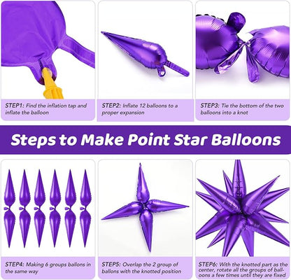 Purple Star Balloons - Image 7