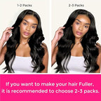 Lashey Seamless Clip in Hair Extensions Human Hair 9pcs 130g Body Wave 16 Inch Natural Black Clip in Hair Extensions for Women