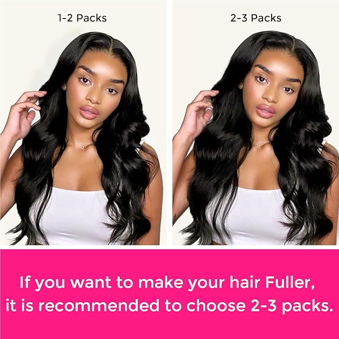 Lashey Seamless Clip in Hair Extensions Human Hair 9pcs 130g Body Wave 16 Inch Natural Black Clip in Hair Extensions for Women