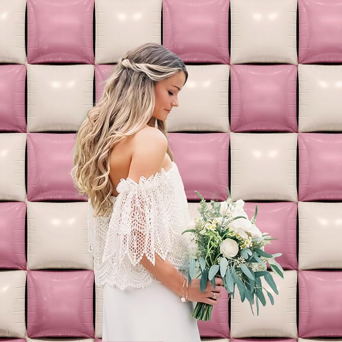 HILAVO Dusty Pink and White Square Balloon - Image 5