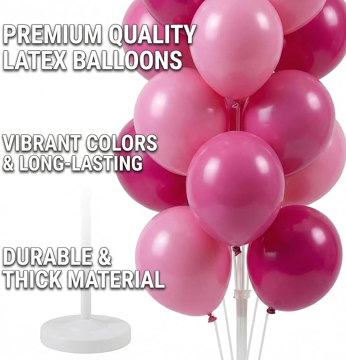 HIINS 2 Set Pink Balloon Tower Stand, 5FT - Image 5
