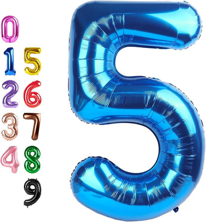Number Balloons 5 Balloon Dark Blue by Enyeopd