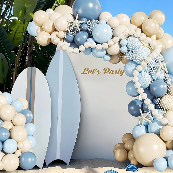 Blue Beach Balloon Arch Kit for Ocean Theme Baby Shower Decoration | 140Pcs - Image 6