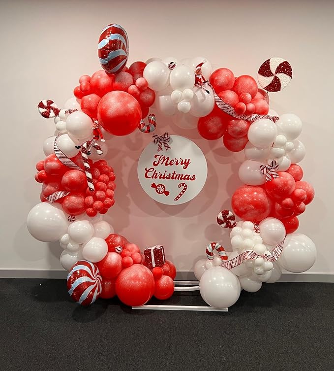 140Pcs Red and White Balloon Arch Kit - Image 7