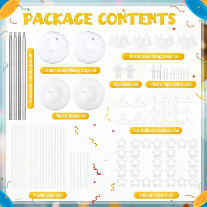 Kasyat 8 Sets 9.1ft Balloon Column Stand Kit - Image 3