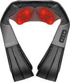 Nekteck Shiatsu Neck Massager for Pain Relief Deep Tissue with Heat, 3D Kneading Massage Pillow Back Shoulder Massagerfor Body Muscle, Plug-in Use for Home Office Car, Gifts for Mom Dad Him Her