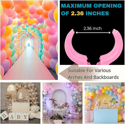 Miliocry 10 Pack Large Balloon Arch Clips Plastic Pink Backdrop Spring Clamps - Image 4