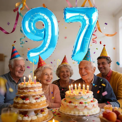 40 Inch Number 97 Balloons for 97th Birthday Party Decorations, 0-100 Jewelry - Image 2