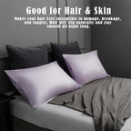 TELUS Pillow Cases Queen Size 2 Pack, Bamboo Rayon & Lyocell Pillowcase with Envelope Closure, Cooling Breathable Pillow Cover for Hot Sleeper & Night Sweats, 20x30 inch, Light Purple