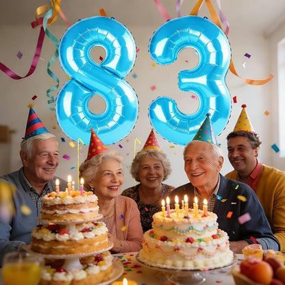 40 Inch Number 83 Balloons for 83rd Birthday Party Decorations, 0-100 Jewelry - Image 2
