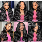 AMIRTY 250 Density 13x6 Lace Front Wigs Human Hair Pre Plucked Real Virgin Human Hair Wig Invisilbe Hairline Tiny Knots Body Wave HD Lace Frontal Wigs 3X Longer Lifespan 18 Inch