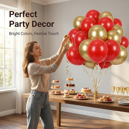 Red and Gold Balloons, Thick & Durable, - Image 3