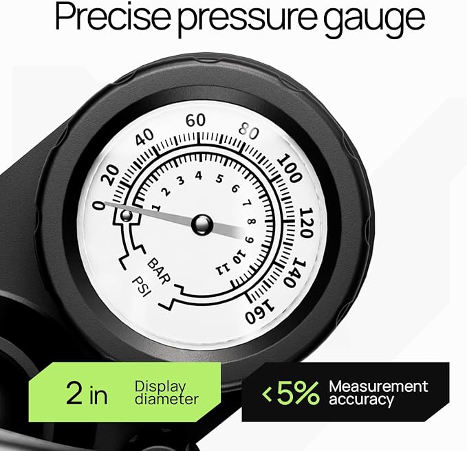 Bike Pump Floor, Advanced Bike Tire Inflator, Bicycle Hand Air Pump - Image 2