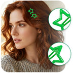 64 Pcs Metal Snap Hair Clips for Women,Small Snap Barrettes for Women Girls Thick Fine Hair (Green)