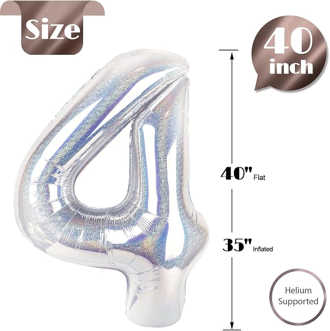 Laser Silver 4 Balloon - Image 5